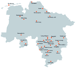 Netzwerk Baukultur in Niedersachsen - Karte