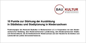 Netzwerk Baukultur Niedersachsen Positionspapier